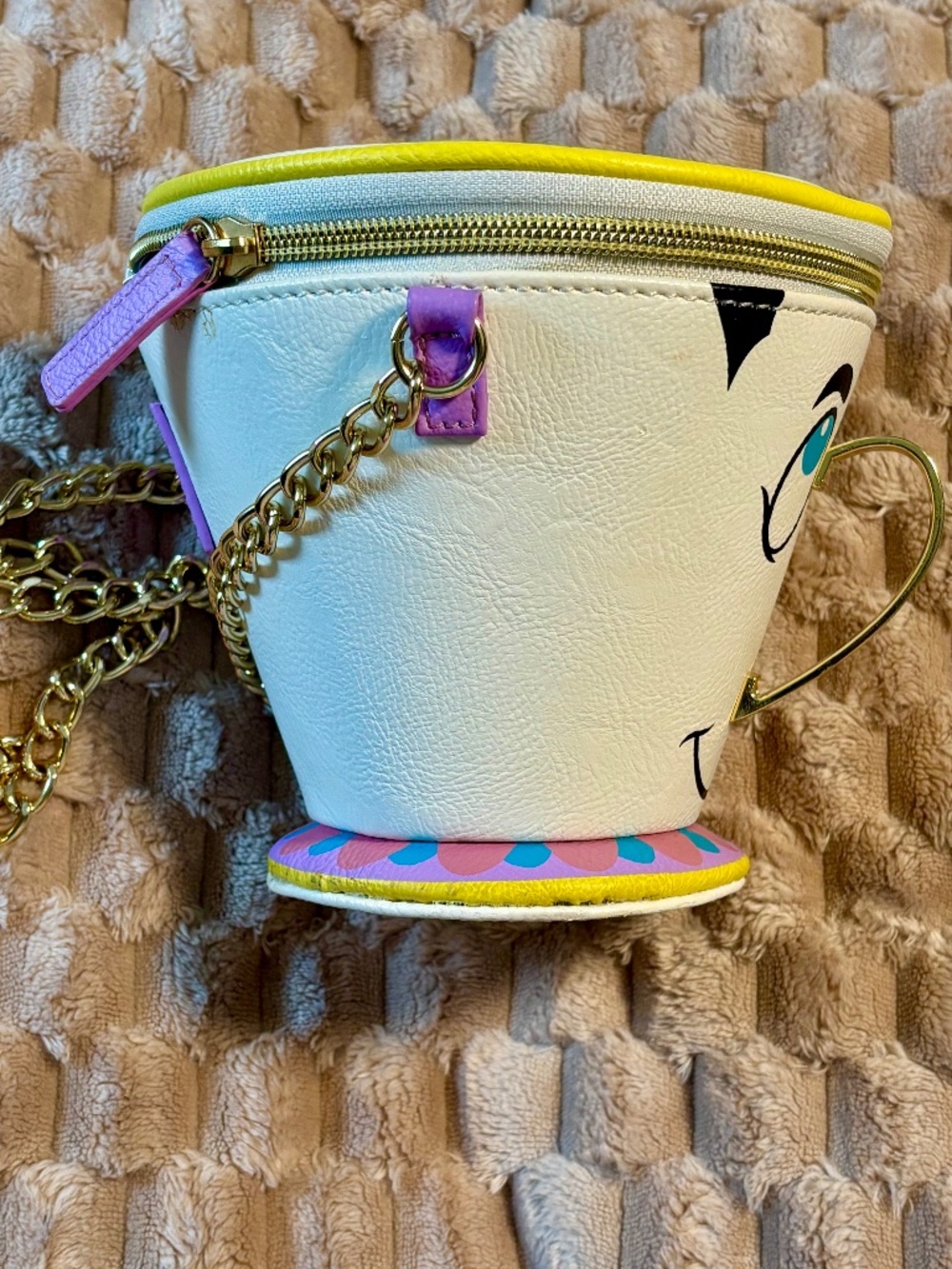 Loungefly Disney Beauty And The Beast Chip Crossbody Bag - Picture 3 of 6